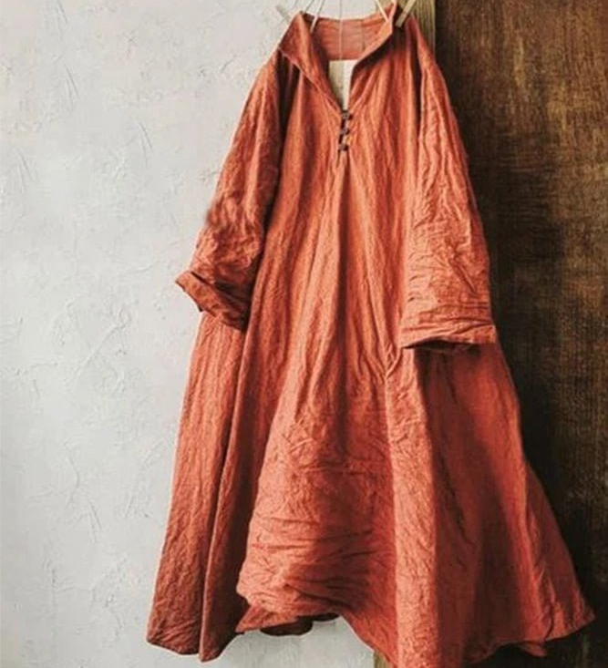Artistic Geometric Print Oversized Shirt Dress