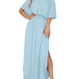 Women's Summer Floral Off-the-Shoulder Maxi Dress
