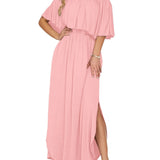 Women's Summer Floral Off-the-Shoulder Maxi Dress