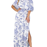 Women's Summer Floral Off-the-Shoulder Maxi Dress