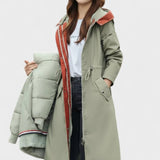 Diora™ | Faux-Fur Hood Drawstring-Waist Anorak Coat