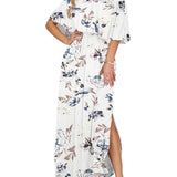 Women's Summer Floral Off-the-Shoulder Maxi Dress