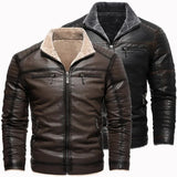 Vintage Leather Jacket with Cozy Wool Lining