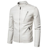 Chic High-Collar Leather Jacket
