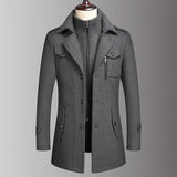 Double-Collar Wool Overcoat