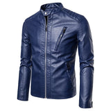 Chic High-Collar Leather Jacket