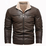 Vintage Leather Jacket with Cozy Wool Lining