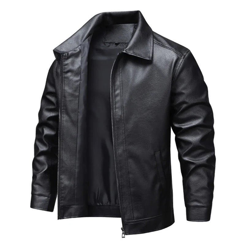 Chic Windproof Leather Jacket