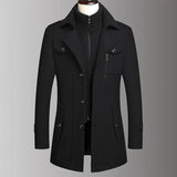 Double-Collar Wool Overcoat