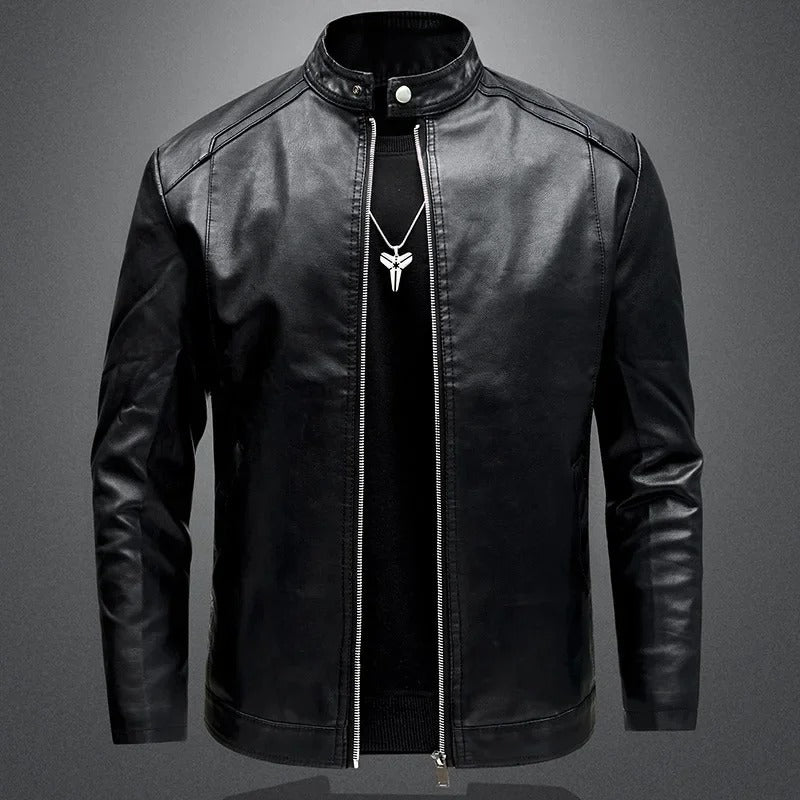 Sophisticated Men's Leather Biker Jacket