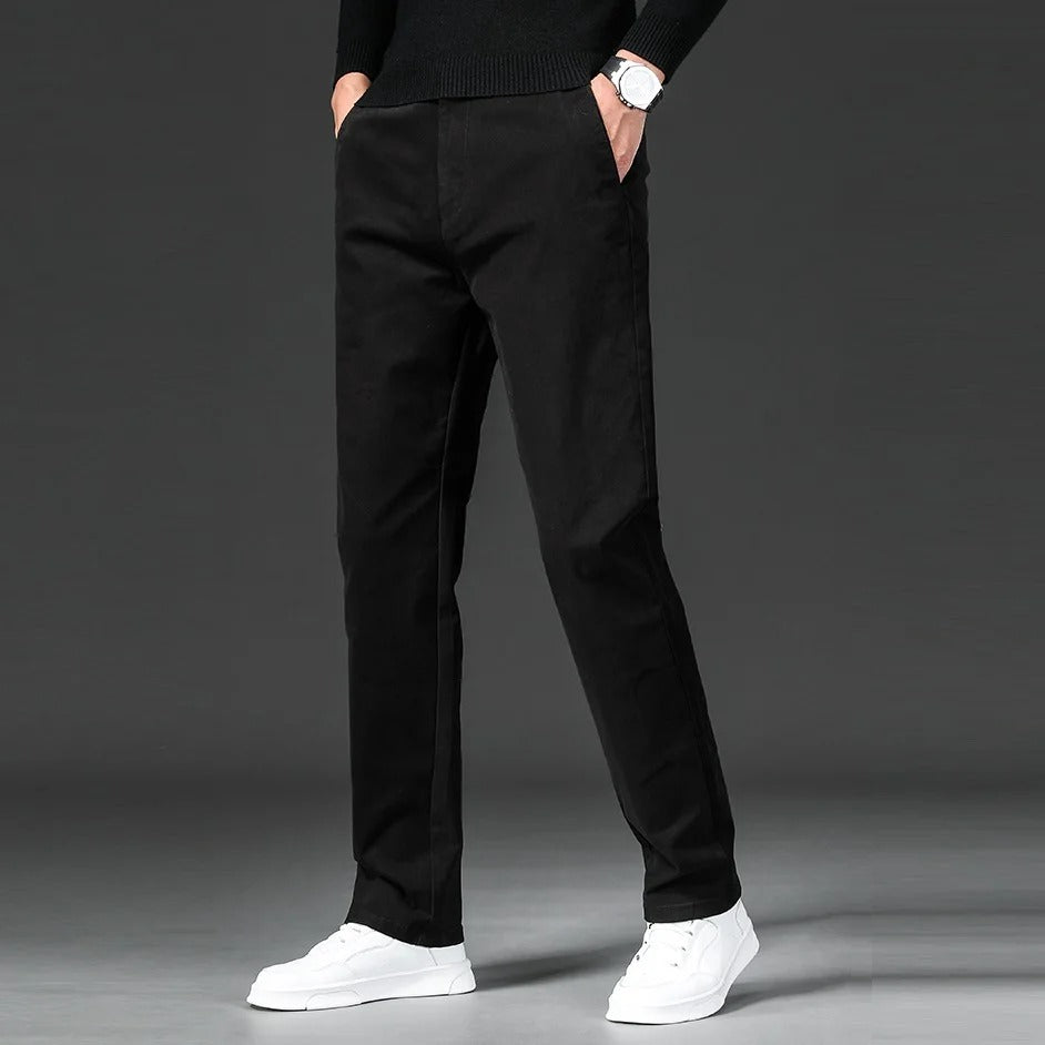 Classic Straight-Leg Cotton Trousers