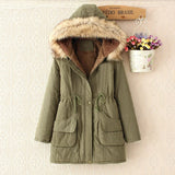 FERONA™ | Elegant Coat with Faux Fur Hood