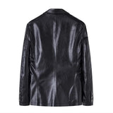 Smart Casual Leather Blazer for Professional Wear