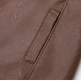 Wool-Lined Vintage Leather Jacket
