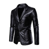 Smart Casual Leather Blazer for Professional Wear