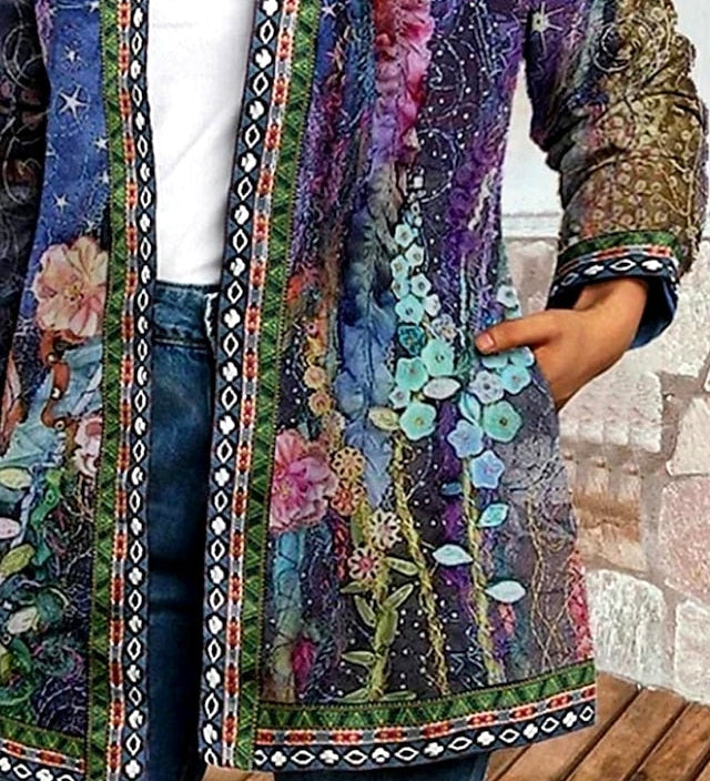 Livia™ | Vintage Casual Floral Printed Jacket