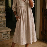 Artistic Floral Sleeve Maxi Dress