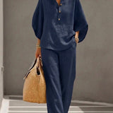 Relaxed Fit Linen Two-Piece Set