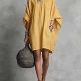 Artistic Solid Batwing-Sleeve Relaxed Dress