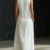 Floral Embroidered Boho Maxi Dress