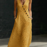 Floral Embroidered Boho Maxi Dress