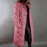 Solène™ | Long Braided Cardigan with Hood