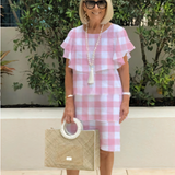 Elegant Layered Flutter Sleeve Dress