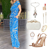 Faye™ | Elegant Printed Set with Wide Pants