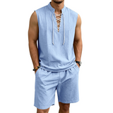 Lusitanian Fashion - Linen Shirt & Shorts Ensemble
