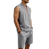 Lusitanian Fashion - Linen Shirt & Shorts Ensemble