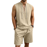 Lusitanian Fashion - Linen Shirt & Shorts Ensemble
