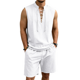 Lusitanian Fashion - Linen Shirt & Shorts Ensemble