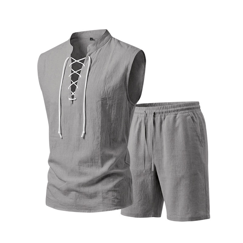 Lusitanian Fashion - Linen Shirt & Shorts Ensemble