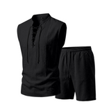 Lusitanian Fashion - Linen Shirt & Shorts Ensemble