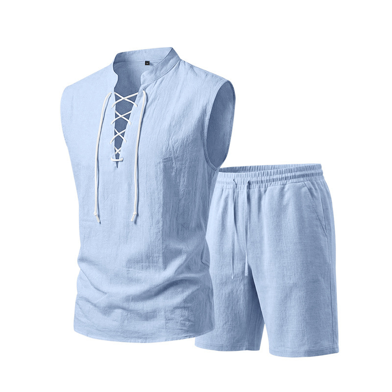 Lusitanian Fashion - Linen Shirt & Shorts Ensemble