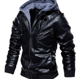 Hooded Leather Jacket