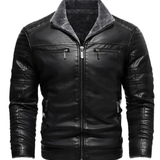 Vintage Leather Jacket with Cozy Wool Lining