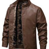 Wool-Lined Vintage Leather Jacket